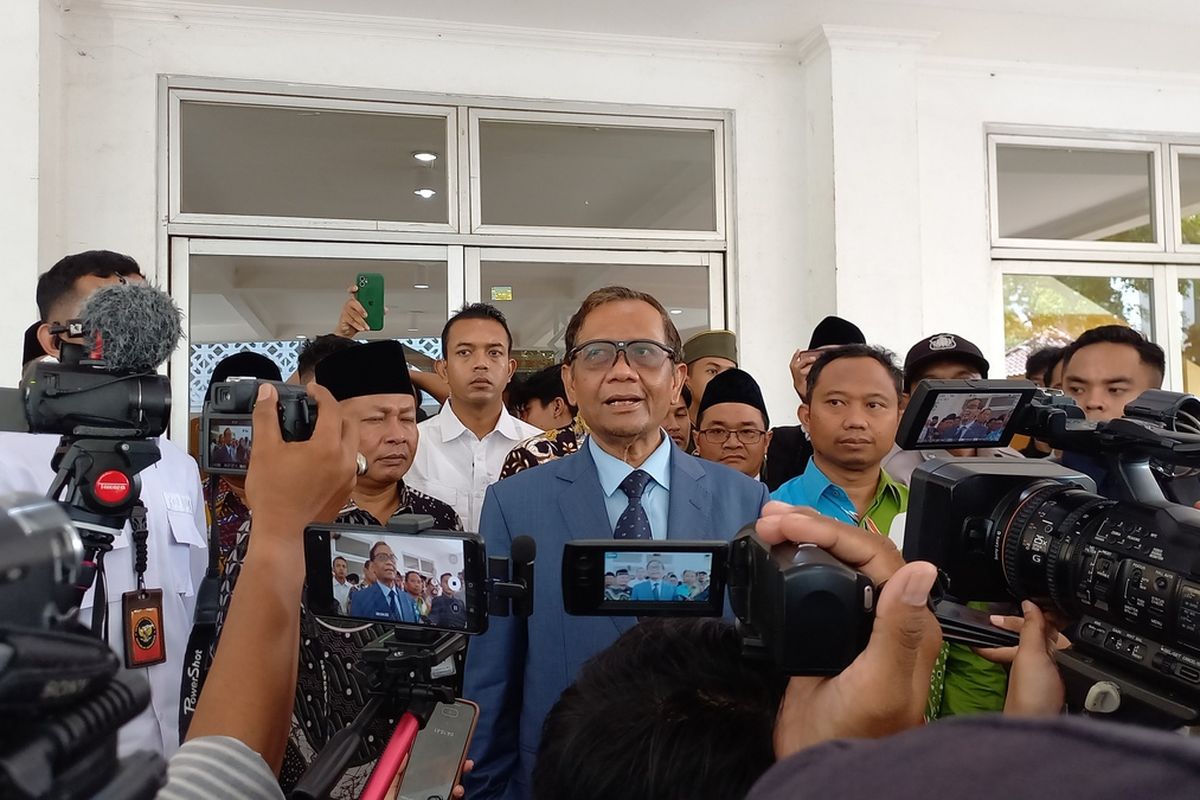 Mahfud MD saat ditemui di UNI Sunankalijaga, Kabupaten Sleman, DIY, Kamis (4/5/2023)