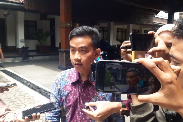 Calon wakil presiden Gibran Rakabuming Raka di Solo, Jawa Tengah, Sabtu (2/12/2023).