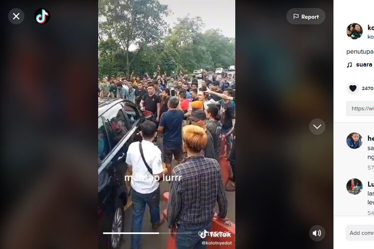 Video penutupan jalan tol cipularang arah Bandung