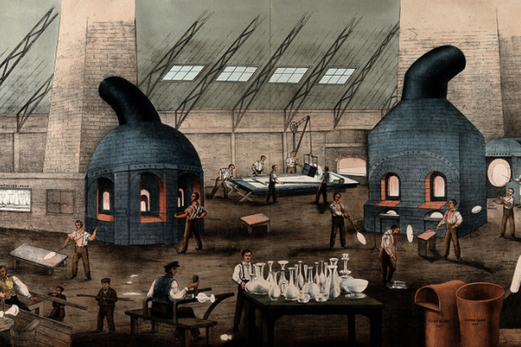 Salah satu pabrik botol masa Revolusi Industri