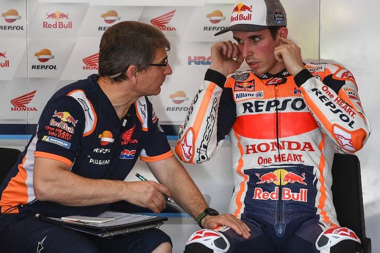 MotoGP racer Alex Marquez before a race