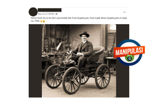 [KLARIFIKASI] Manipulasi Foto Henry Ford dan Mobil Pertamanya