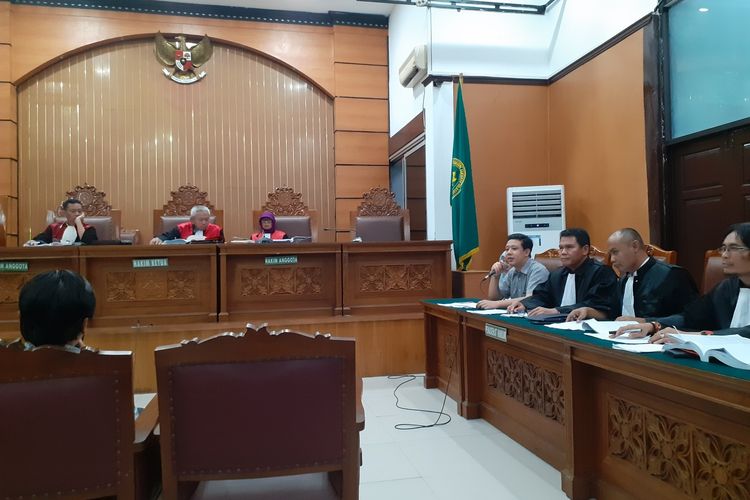 Pablo Benua jalani sidang lanjutan di Pengadilan Negeri Jakarta Selatan, kawasan Ampera, Rabu (19/2/2020).