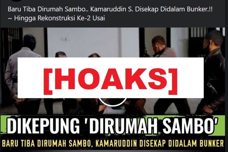 Hoaks, Kamaruddin Simanjuntak disekap di dalam bunker