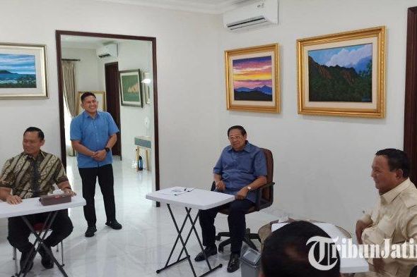 Temui SBY di Pacitan, Prabowo Laporkan Hasil Pemilu 