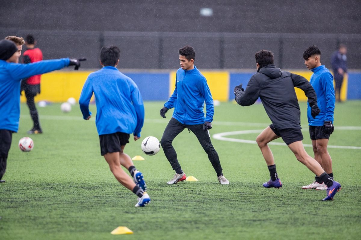 Garuda Select tengah menjalani latihan jelang pertandingan melawan Bournemouth pada hari Rabu (11/3/2020) waktu setempat.