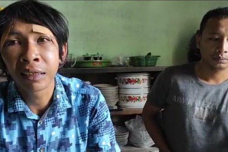 Dua Warga Desa Randualas, Kecamatan Kare, Kabupaten Madiun menjadi Korban Penganiayaan di Tengah Hutan di Jalan Kecamatan Mejayan- Kecamatan Kare, tepatnya di Desa Wonorejo, Kecamatan Mejayan, Kabupaten Madiun, Minggu (24/4/2022
