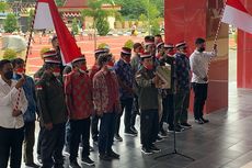 Eks Napi Terorisme Ikrar Setia NKRI Saat Upacara HUT Ke-77 Kemerdekaan RI di Mapolda Sulteng