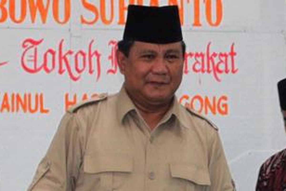 Ketua Dewan Pembina Partai Gerindra, Prabowo Subianto