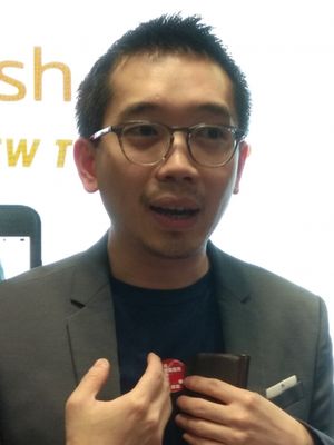 CEO T-Cash, Danu Wicaksana dalam acara peluncuran TCash Wallet di Jakarta, Selasa (27/3/2018).