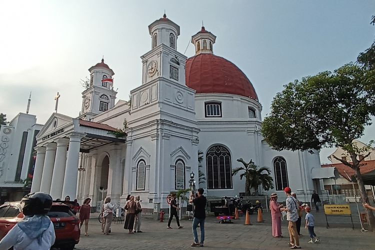 Gereja Belenduk di Kota Lama Semarang, Jawa Tengah. 