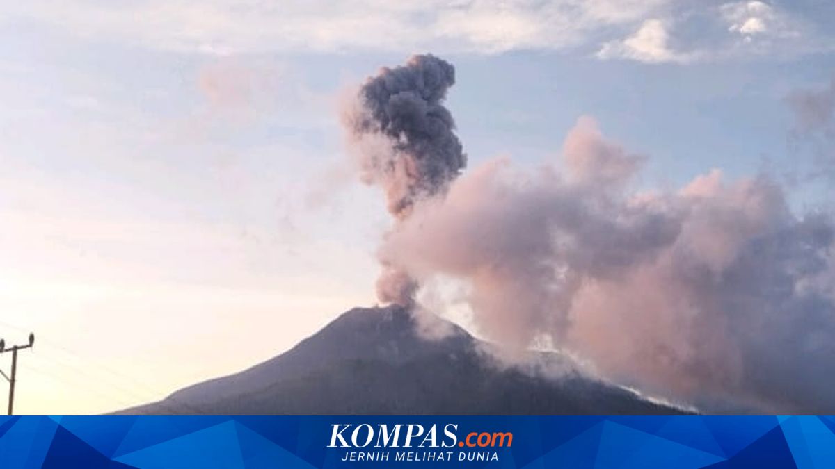 Gunung Lewotobi Meletus Lagi Jumat Pagi, Semburkan Abu Vulkanik 1,2 Km