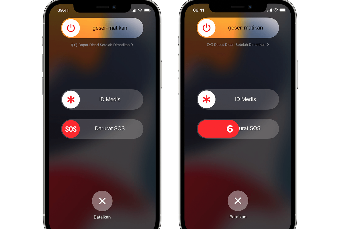 Ilustrasi menggunakan fitur SOS di iPhone. 