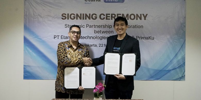 Perusahaan biofarmasi Etana Biotechnologies Indonesia bekerja sama dengan aplikasi tumbuh kembang anak PrimaKu untuk memperluas edukasi dan akses vaksinasi anak.