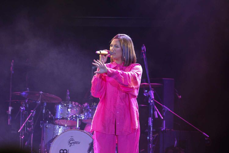 Marion Jola tampil di Java Jazz Festival 2020 yang digelar di JIExpo, Kemayoran, Jakarta Pusat, Jumat (29/2/2020).