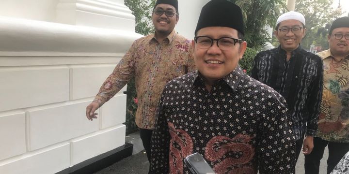 Ketua Umum PKB Muhaimin Iskandar saat mendatangi Istana Presiden Jakarta, Rabu (11/7/2018).