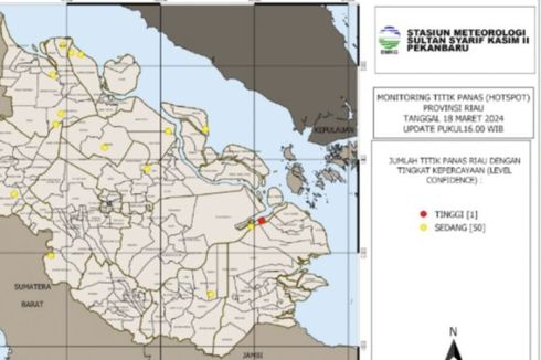 BMKG Deteksi 119 Titik Panas di Pulau Sumatera