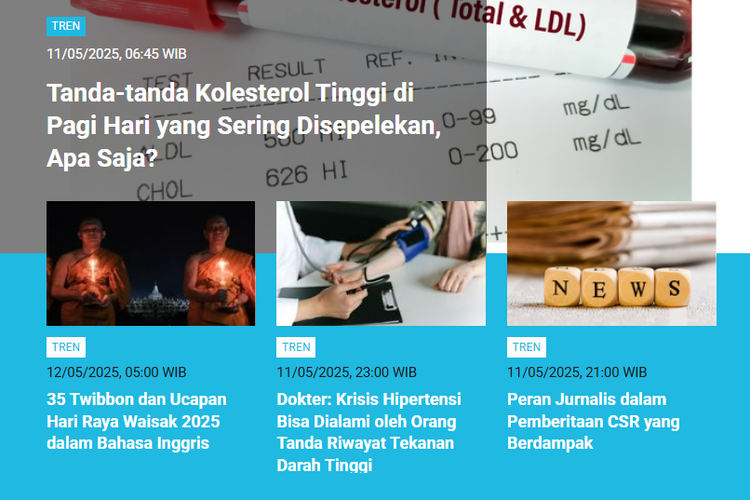 [POPULER TREN] Tanda Kolesterol Tinggi di Pagi Hari | Ciri Urine jika Ginjal Rusak