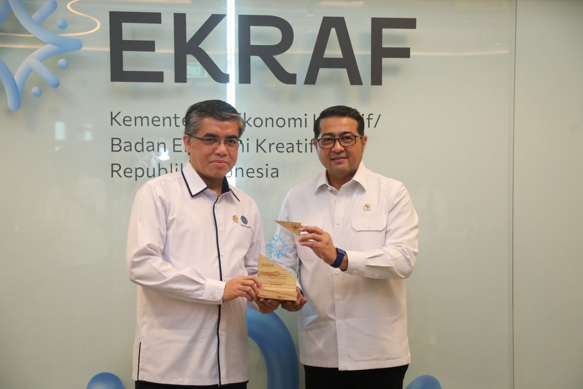 Pertemuan antara Menteri Ketenagakerjaan (Menaker) Yassierli dan Menteri Ekonomi Kreatif/Kepala Badan Ekonomi Kreatif (Menekraf) Teuku Riefky Harsya di Jakarta, Rabu (23/7/2025).
