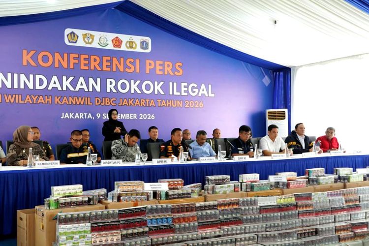 Jakarta Jadi Transit Rokok Ilegal, 10,7 Juta Batang Diamankan