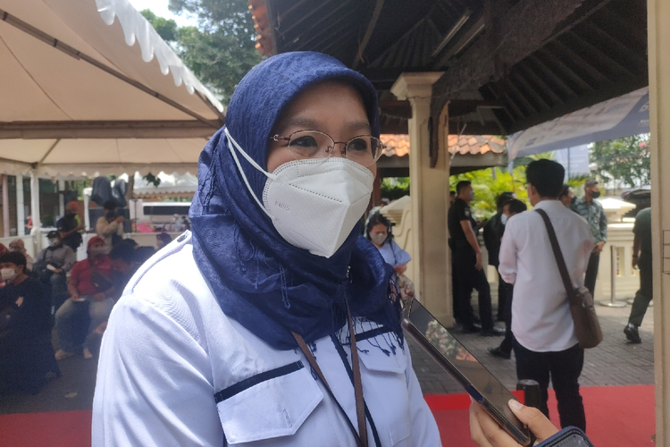 Juru Bicara Vaksinasi Covid-19 Siti Nadia Tarmizi saat ditemui di Bentara Budaya Jakarta, Jakarta Pusat, Kamis (23/9/2021) siang.