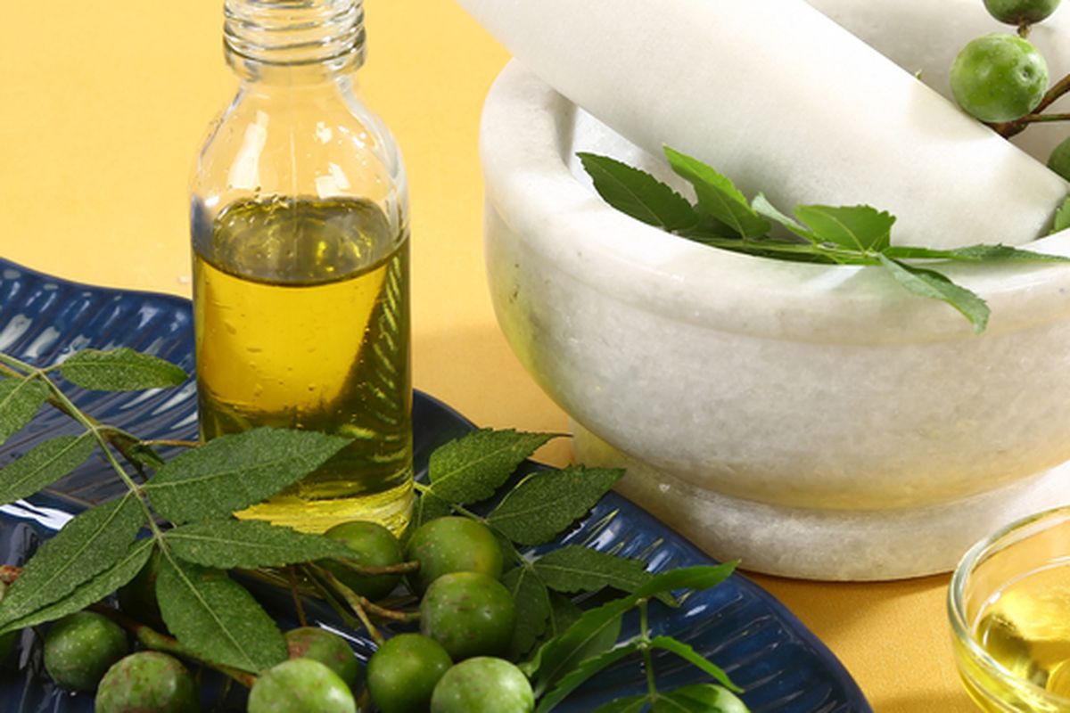 Ilustrasi minyak nimba. 