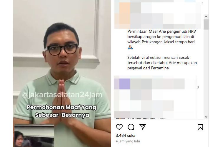 Arie Febriant, Pegawai Pertamina yang Videonya Viral Ludahi Pengendara Mobil Akhirnya Minta Maaf