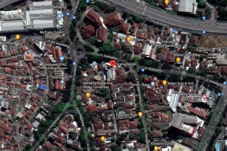 Lokasi Graha Persib di Jalan Sulanjana No 17, Bandung.