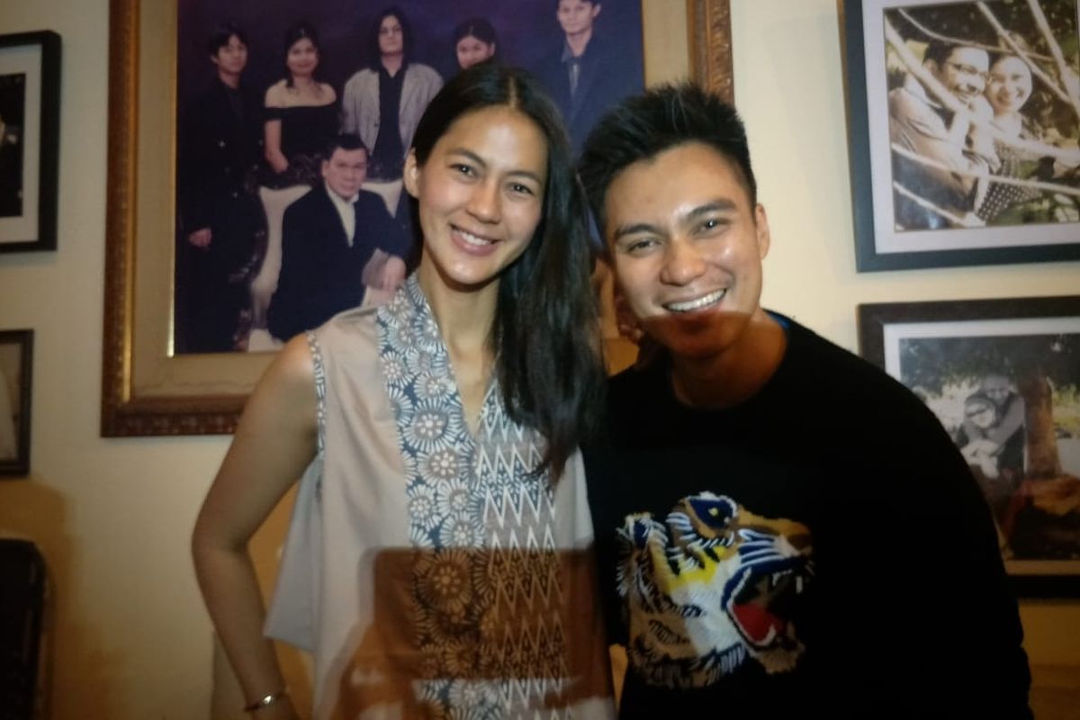 Baim Wong dan Paula Verhoeven saat ditemui kawasan Cikini, Jakarta Pusat, Jumat (7/6/2019).