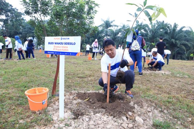 Direktur Utama Pupuk Kaltim Budi Wahju Soesilo mengatakan, sesuai target yang telah ditetapkan sejak awal program dimulai, Community Forest diharapkan mampu mengurangi emisi karbon hingga 32,5 persen. 