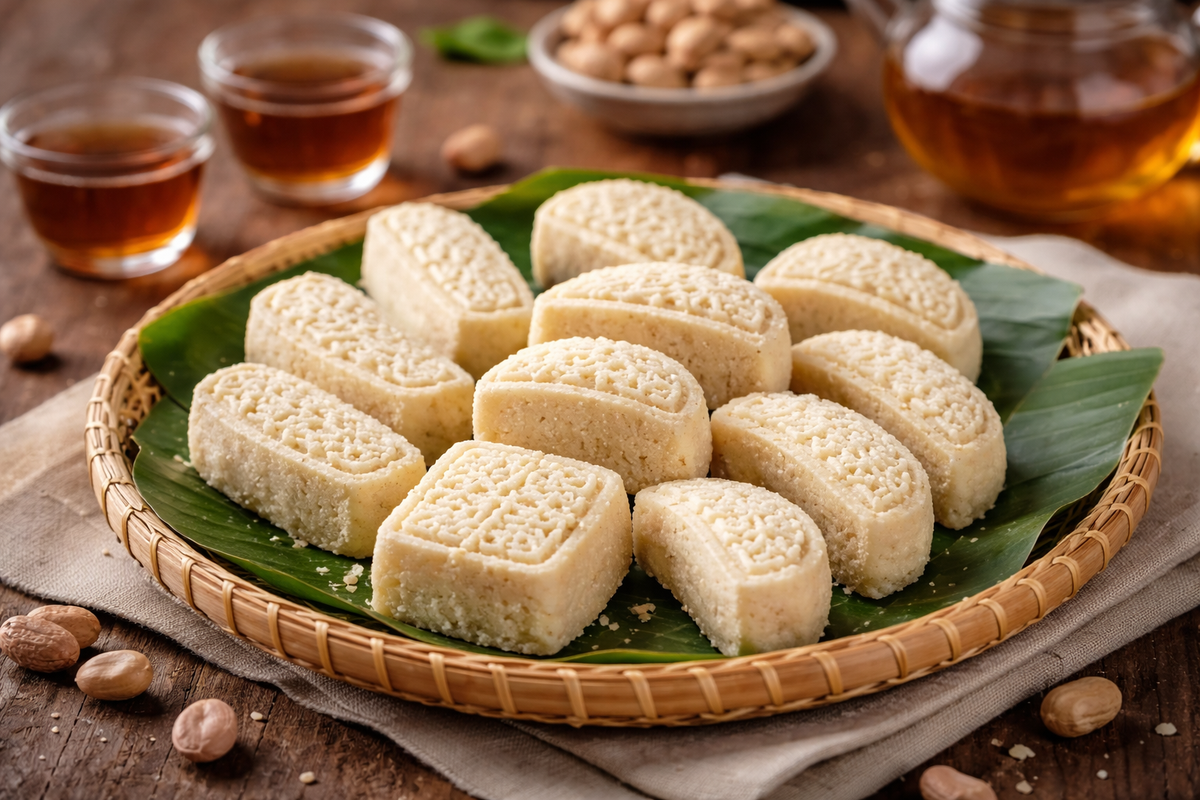 Kue putu kacang 