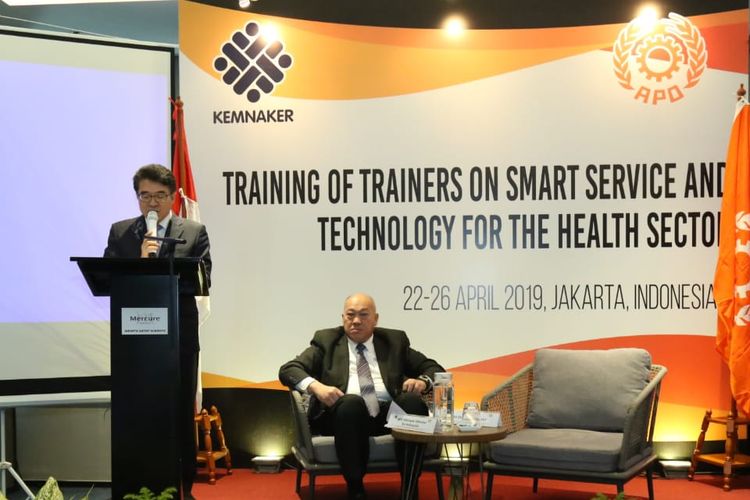 Jun Hoo Kim mengatakan tujuan pelaksanaan training ini diharapkan dapat meningkatkan wawasan para peserta training.