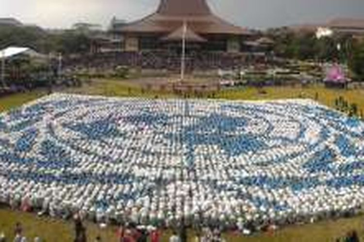 Para Gajah Mada Muda saat membentuk formasi 