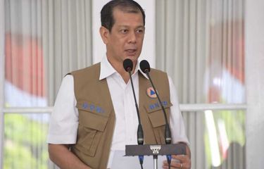 Ketua Satuan Tugas Percepatan Penanganan Covid-19 Doni Monardo saat memberikan keterangan di Gedung Pakuan, Kota Bandung, Kamis (6/8/2020).