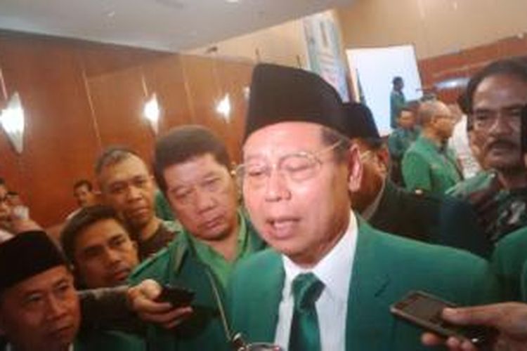 Ketua Umum PPP hasil Muktamar Jakarta, Djan Faridz, saat berada di Bandung, Minggu (8/11/2015).