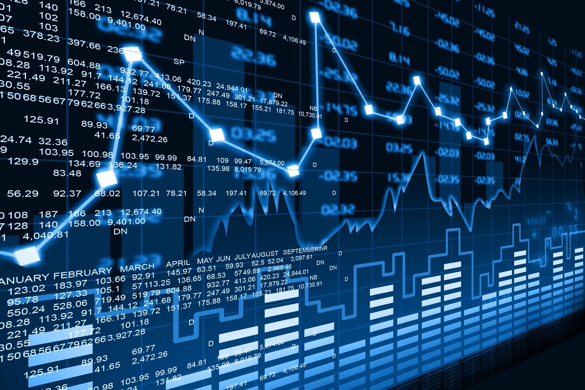 Ilustrasi pergerakan harga di bursa saham.