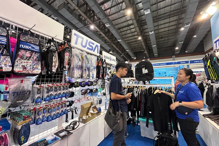 Potrait suasana pameran Deep and Extreme Indonesia (DXI) 2026 hari pertama, di Hall B Jakarta Internasional Conventions Center (JICC) Senayan, Kamis (23/4/2026). 