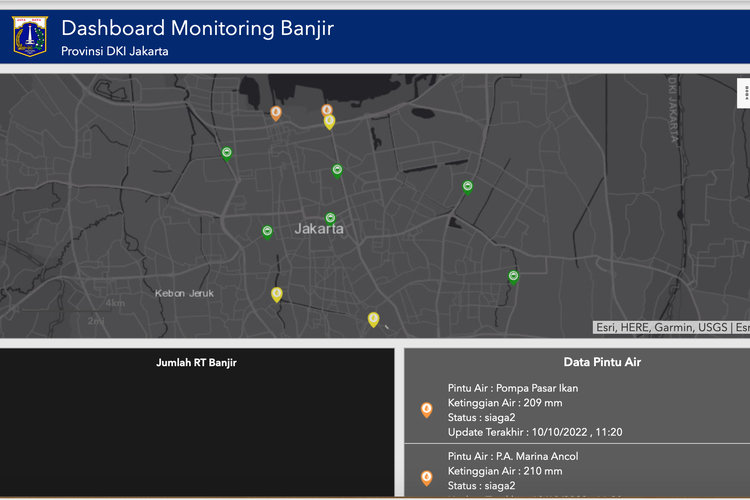 Ilustrasi cara pantau banjir Jakarta lewat website BPBD Jakarta