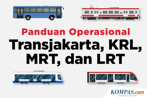 INFOGRAFIK: Panduan Operasional Transjakarta, KRL, MRT, dan LRT