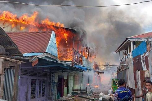 Kebakaran di Kampung Wogekel Merauke, Rumah Warga dan Pos TNI-Polri Hangus