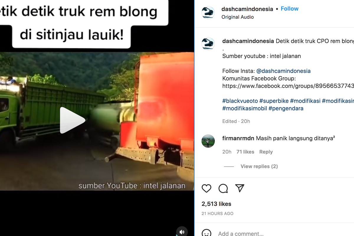 Kecelakaan di Sitinjau Lauik