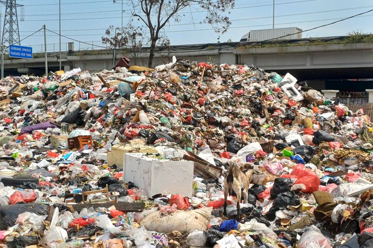 Lubernya Tumpukan Sampah di TPS Waduk Cincin Imbas Longsor Bantargebang