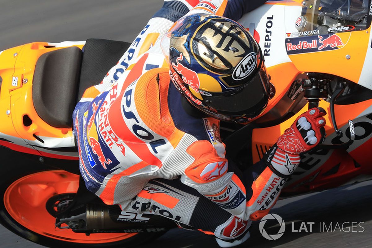 Dani Pedrosa (Repsol Honda) saat latihan bebas pertama di GP Argentina.