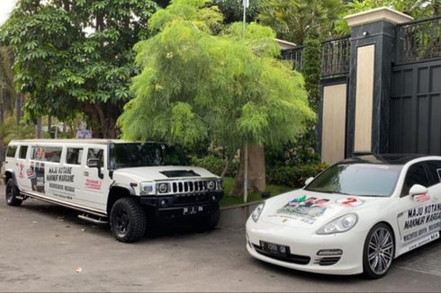 Hummer Limousine dan Sedan Porsche Dibranding Gambar Machfud Arifin-Mujiaman, Timses: Punya Relawan