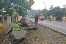 Moge Ruri Repvblik Tabrak Batu Besar di Ciamis, Warga Dengar Benturan Keras