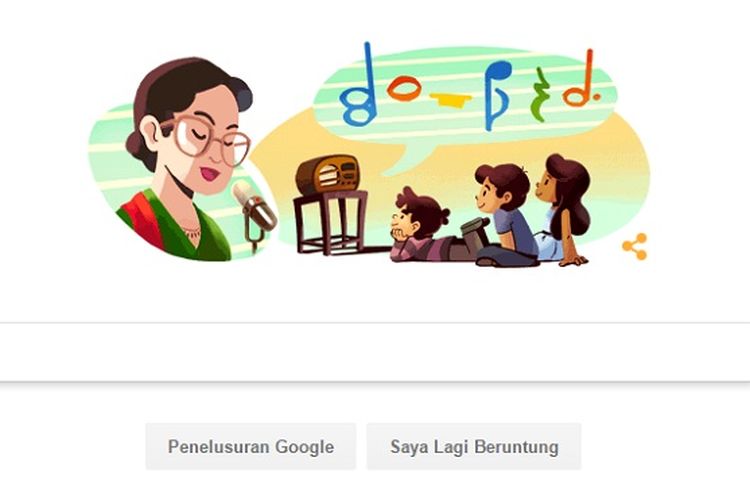 Google Doodle ulang tahun Ibu Soed