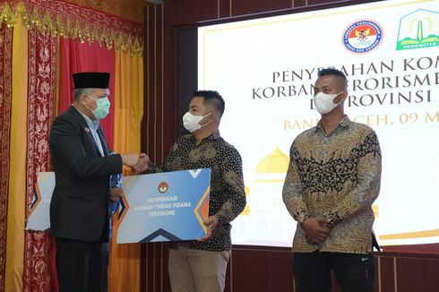 LPSK Serahkan Kompensasi Rp 1,3 Miliar untuk 9 Korban Terorisme Masa Lalu di Aceh