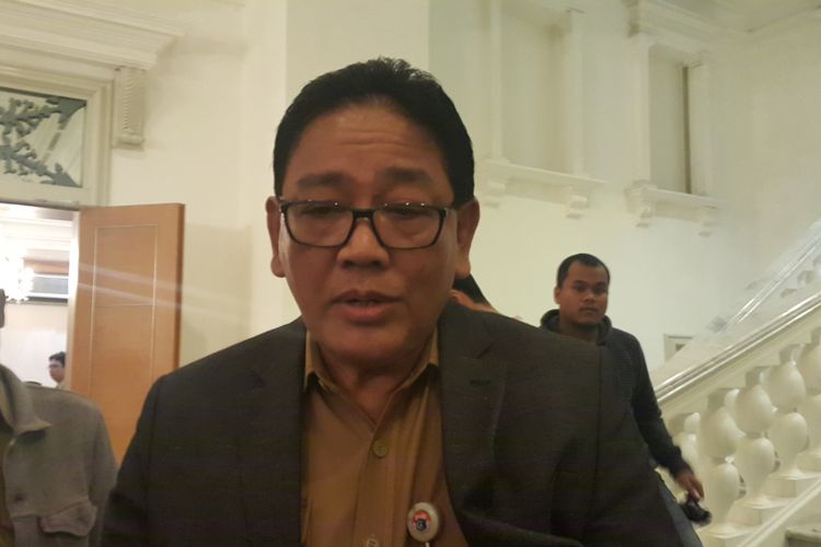 Kepala Dinas Pendidikan DKI Jakarta Sopan Adrianto  di Balai Kota DKI Jakarta, Jalan Medan Merdeka Selatan, Senin (21/8/2017).