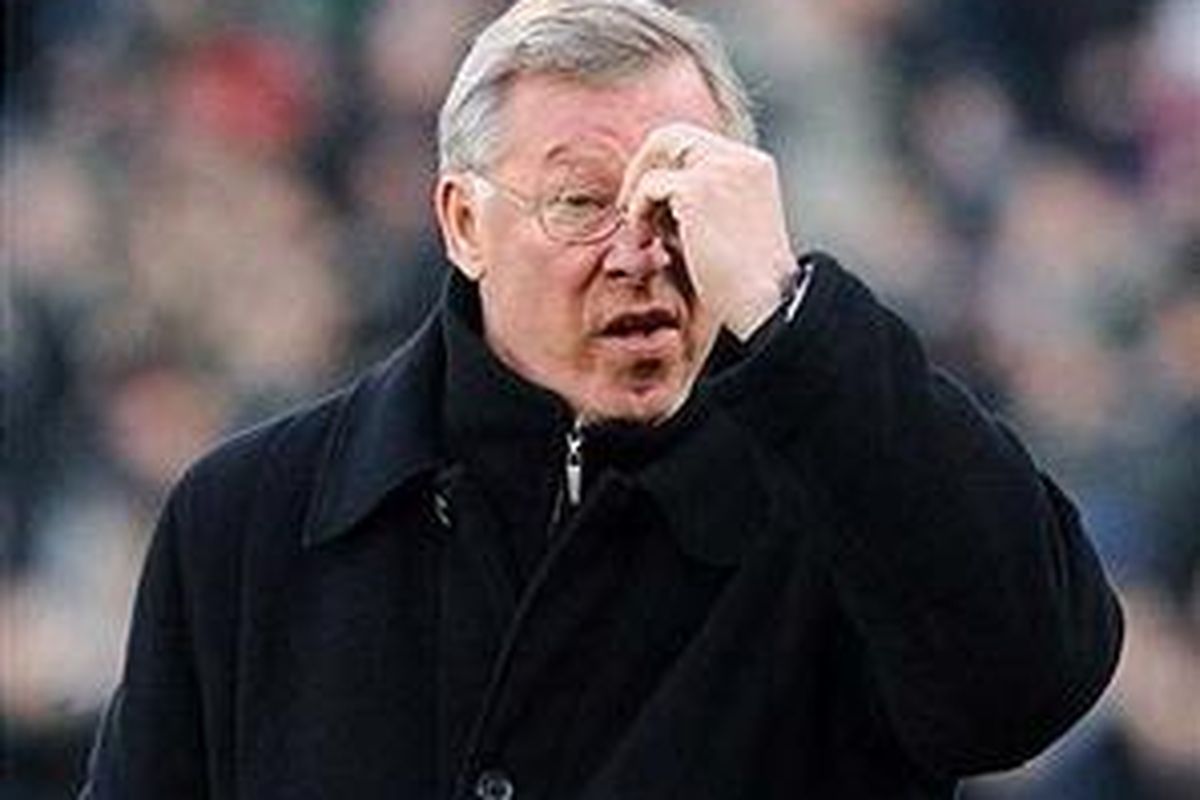 Pelatih Manchester United, Alex Ferguson.