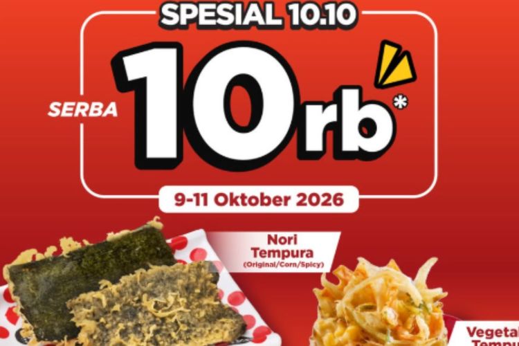 7 Promo Makanan Spesial 10.10, Ada Side Dish Ramen Ya Serba Rp 10.000